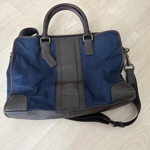 Coach Men's Navy and Brown Briefcase